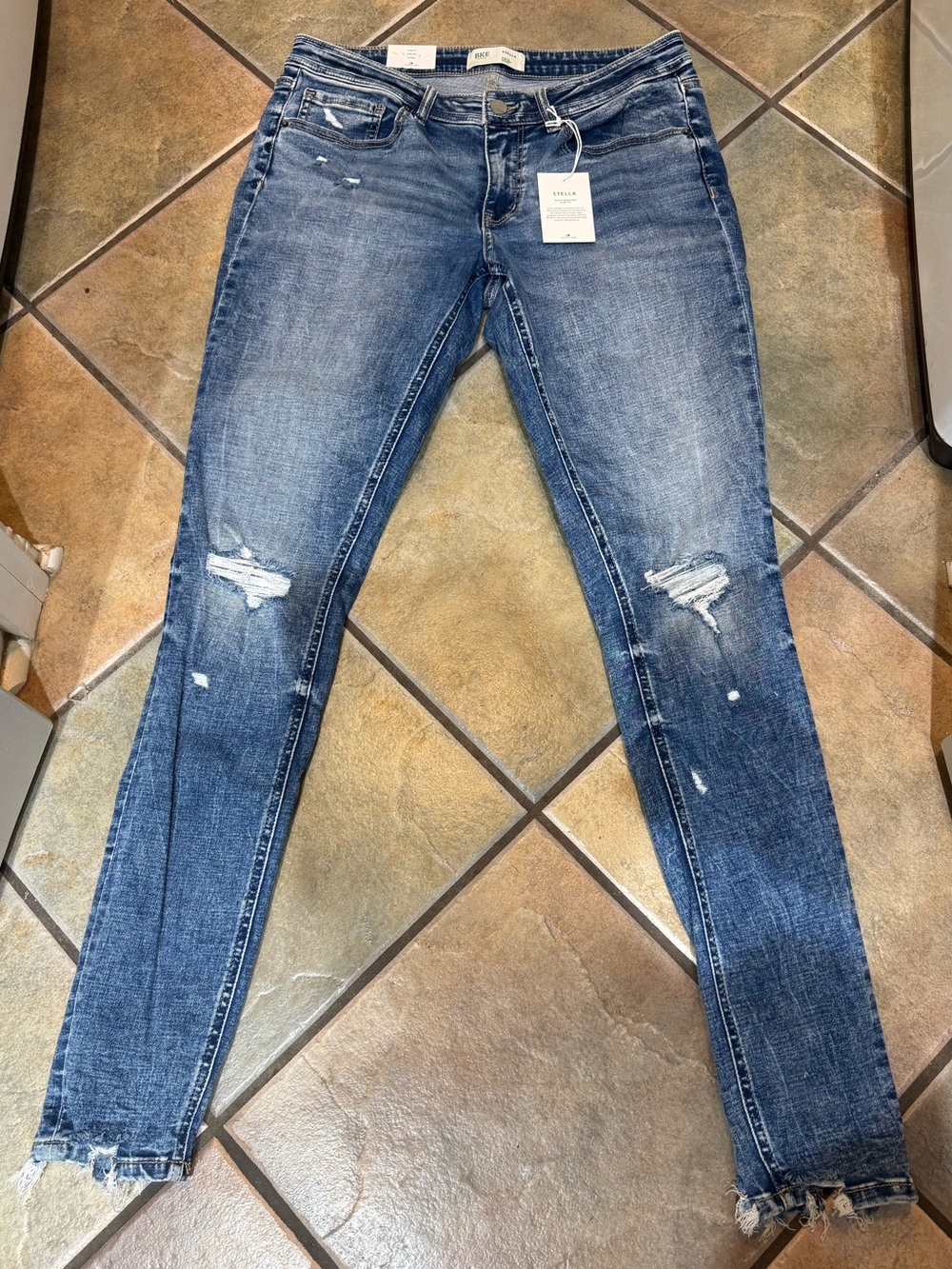 BKE Women's Distressed Stella Skinny Jeans